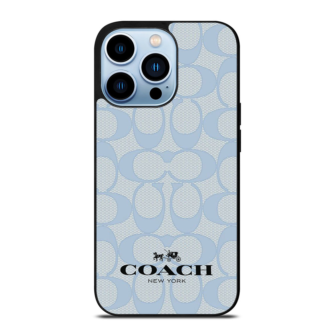 COACH NEW YORK BLUE LOGO PATTERN iPhone 13 Pro Max